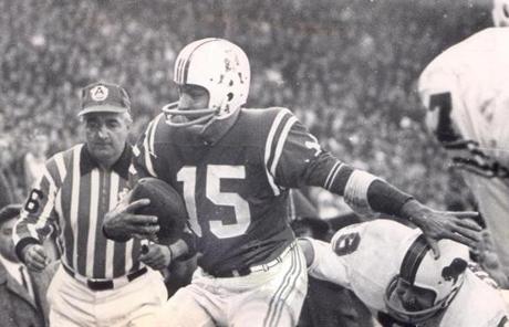 Patriots quarterback Vito ?Babe? Parilli ran for a touchdown in a game in December 1966. 
